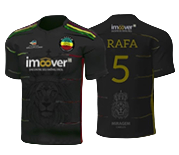 Camisa de Gala com fitilho no ombro Preta Chumbo personalizada