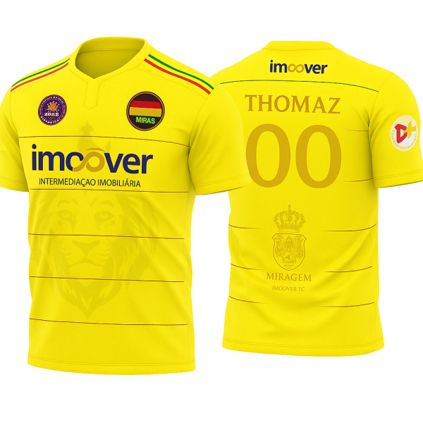 Camisa de Gala com fitilho no ombro Canarinho personalizada