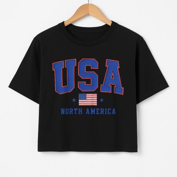 Blusinha Feminina Academia – Estampa U.S.A